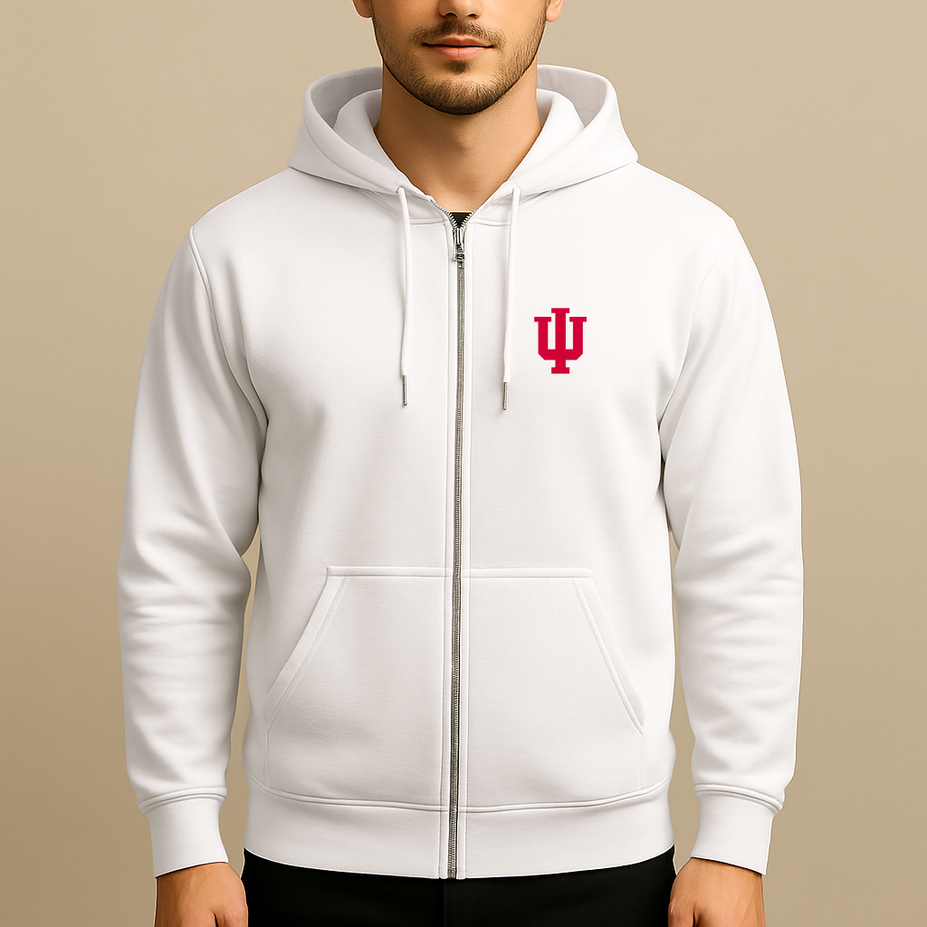 Men's Indiana Hoosiers Logo Zipper Hoodie
