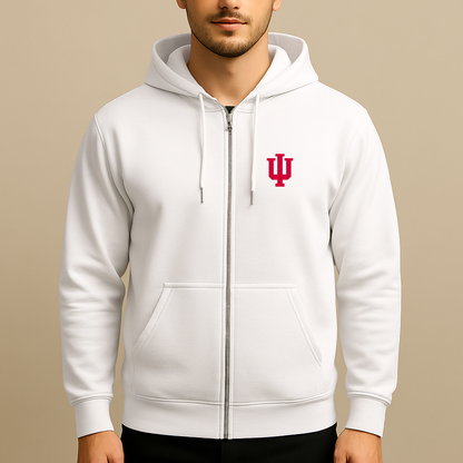 Men's Indiana Hoosiers Logo Zipper Hoodie