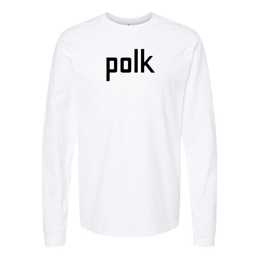 Men's Polk Audio Logo Cotton Long Sleeve T-Shirt