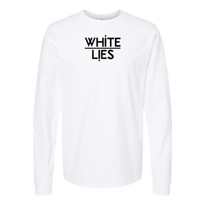Men's White Lies Logo Cotton Long Sleeve T-Shirt
