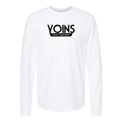 Men's Yoins Logo Cotton Long Sleeve T-Shirt