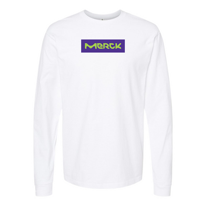 Men's Merck KGaA Logo Cotton Long Sleeve T-Shirt