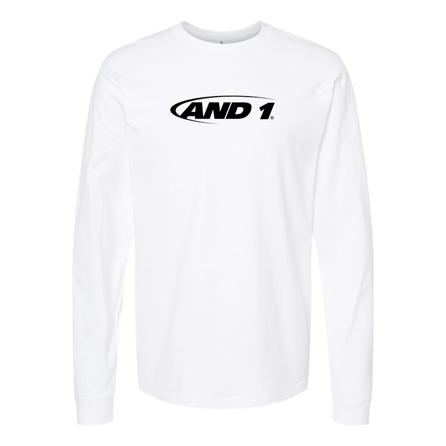 Men's AND1 Logo Cotton Long Sleeve T-Shirt