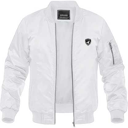 Men's Rossion Logo Lightweight Bomber Jacket Windbreaker Softshell Varsity Jacket Coat