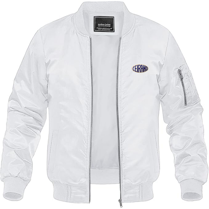 Men's Ceirano Logo Lightweight Bomber Jacket Windbreaker Softshell Varsity Jacket Coat