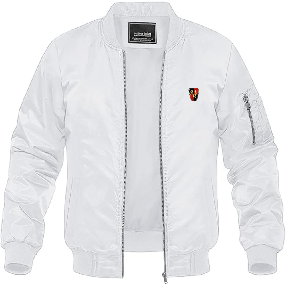 Men's Roewe Logo Lightweight Bomber Jacket Windbreaker Softshell Varsity Jacket Coat