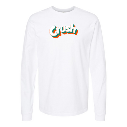 Men's Crush Logo Cotton Long Sleeve T-Shirt
