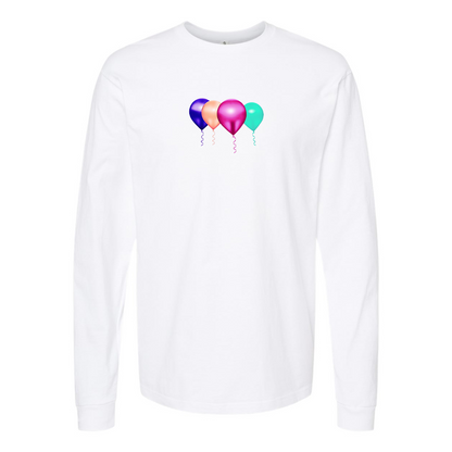 Men's Balloon-Emojis Logo Cotton Long Sleeve T-Shirt