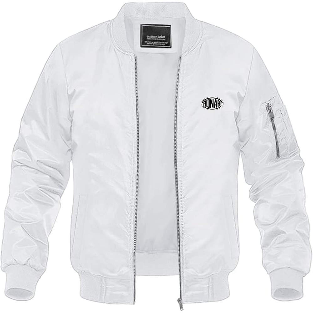 Men's Ronart Logo Lightweight Bomber Jacket Windbreaker Softshell Varsity Jacket Coat