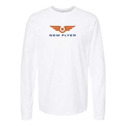 Men's New Flyer Industries Logo Cotton Long Sleeve T-Shirt