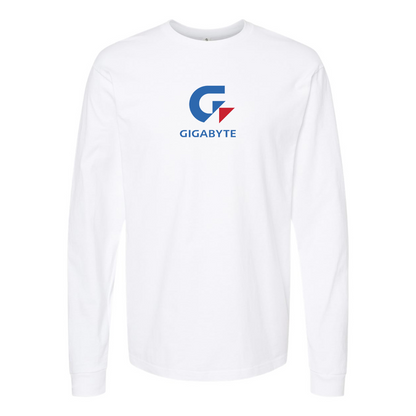 Men's Gigabyte Logo Cotton Long Sleeve T-Shirt
