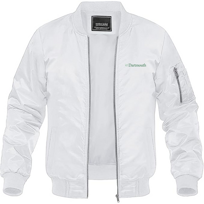 Men's Dartmouth College Lightweight Bomber Jacket Windbreaker Softshell Varsity Jacket Coat