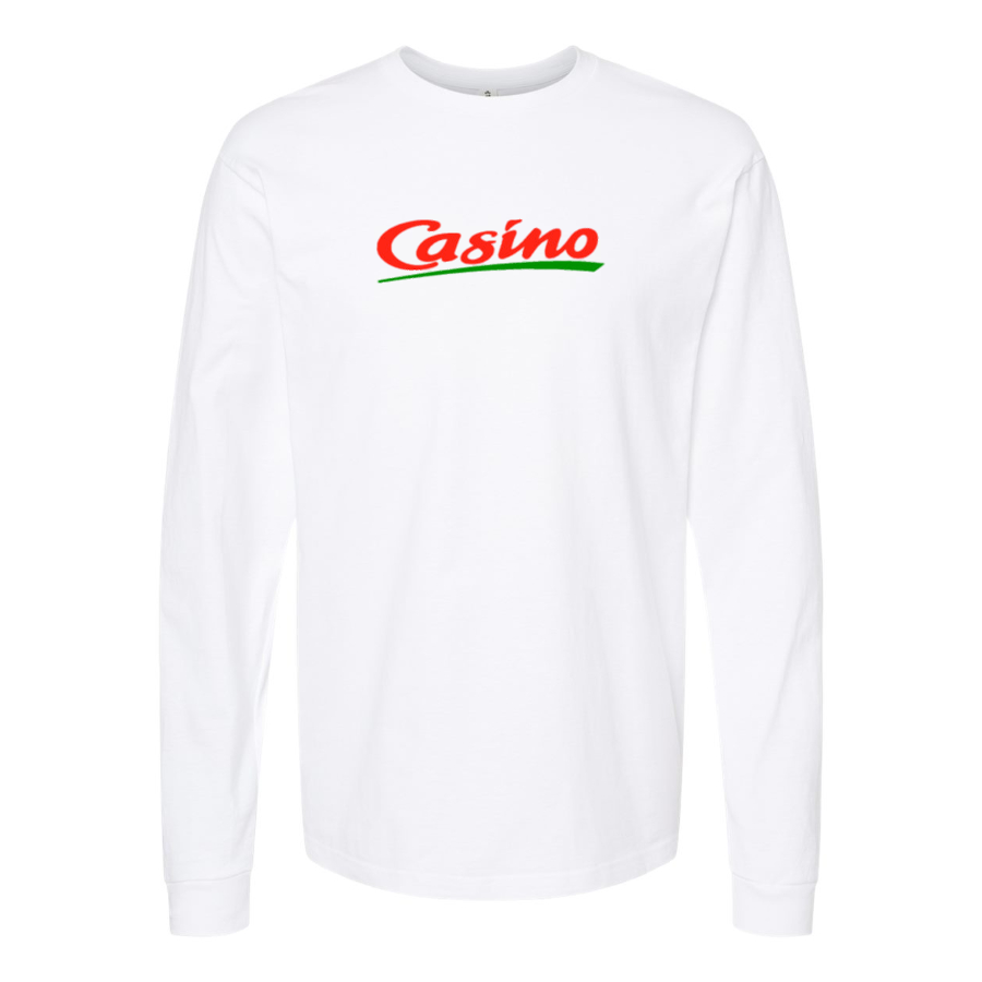 Men's Casino Logo Cotton Long Sleeve T-Shirt