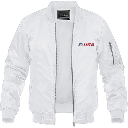 Men's  Conference USAl Lightweight Bomber Jacket Windbreaker Softshell Varsity Jacket Coat