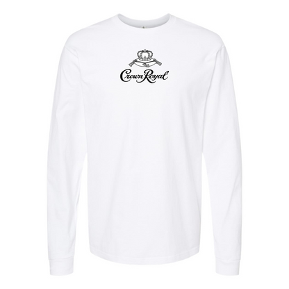 Men's Crown Royal Logo Cotton Long Sleeve T-Shirt