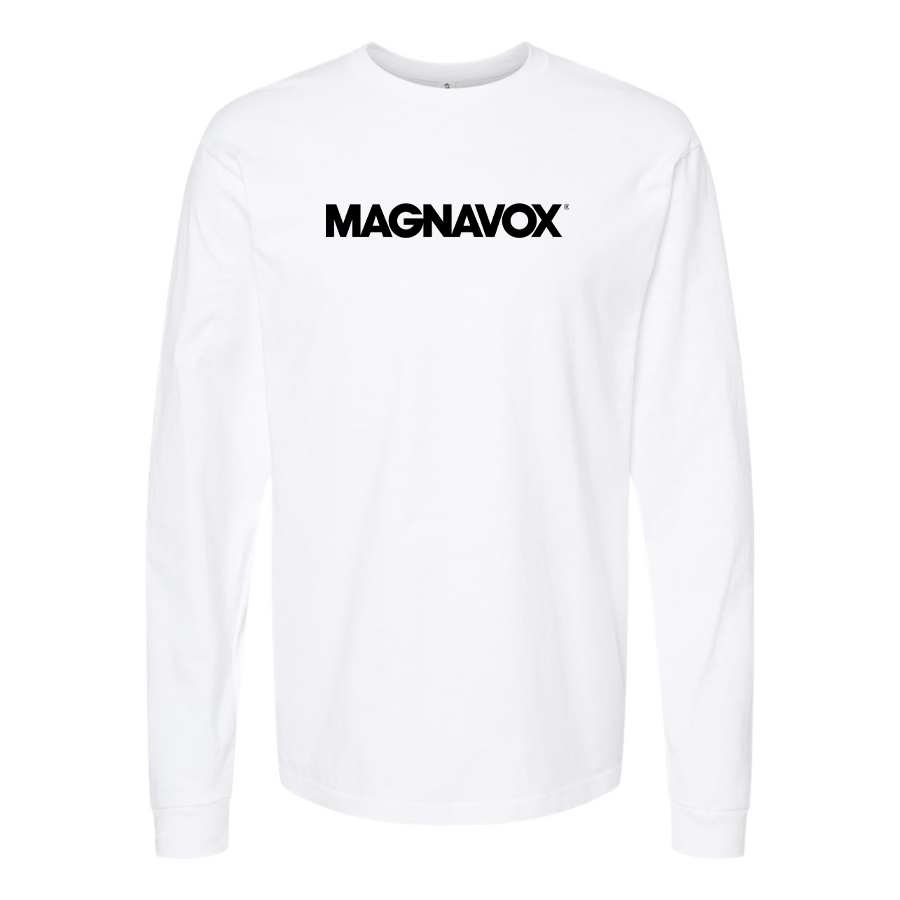 Men's Magnavox Logo Cotton Long Sleeve T-Shirt