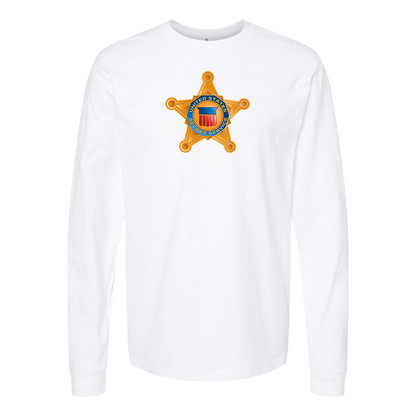 Men's Secret Service Star Logo  Cotton Long Sleeve T-Shirt