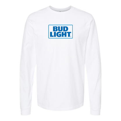 Men's Bud Light Logo Cotton Long Sleeve T-Shirt