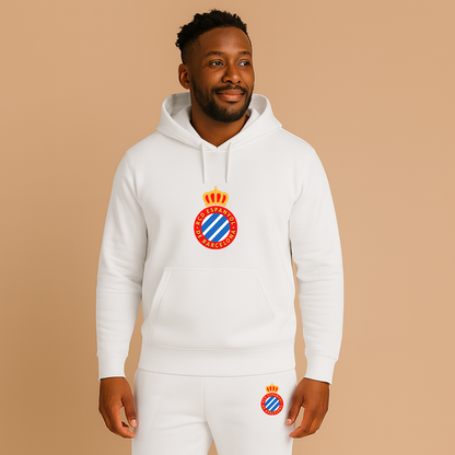 Men's Espanyol Soccer Logo Hoodie Joggers Set