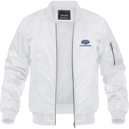 Men's Thairung Logo Lightweight Bomber Jacket Windbreaker Softshell Varsity Jacket Coat