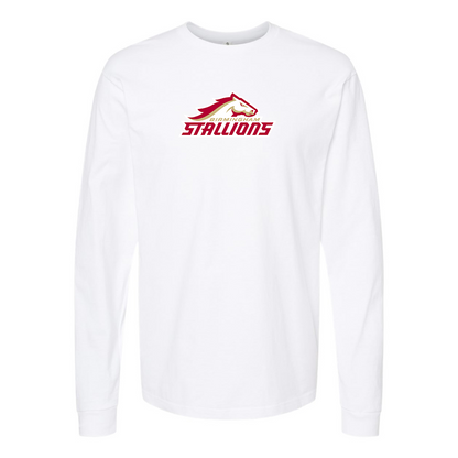 Men's Birmingham Stallions Logo Cotton Long Sleeve T-Shirt