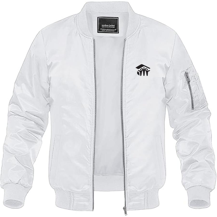 Men's Habitat for Humanity Logo Lightweight Bomber Jacket Windbreaker Softshell Varsity Jacket Coat