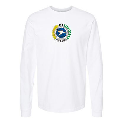 Men's Pos & Giro Logo Cotton Long Sleeve T-Shirt