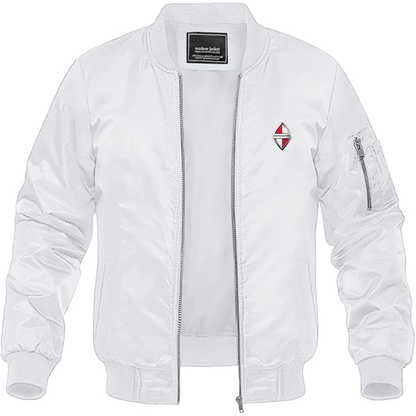 Men's Borgward Logo Lightweight Bomber Jacket Windbreaker Softshell Varsity Jacket Coat
