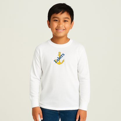 Youth Lake Superior State Lakers Logo Cotton Long Sleeve T-Shirt