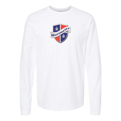 Men's Marquette Logo Cotton Long Sleeve T-Shirt