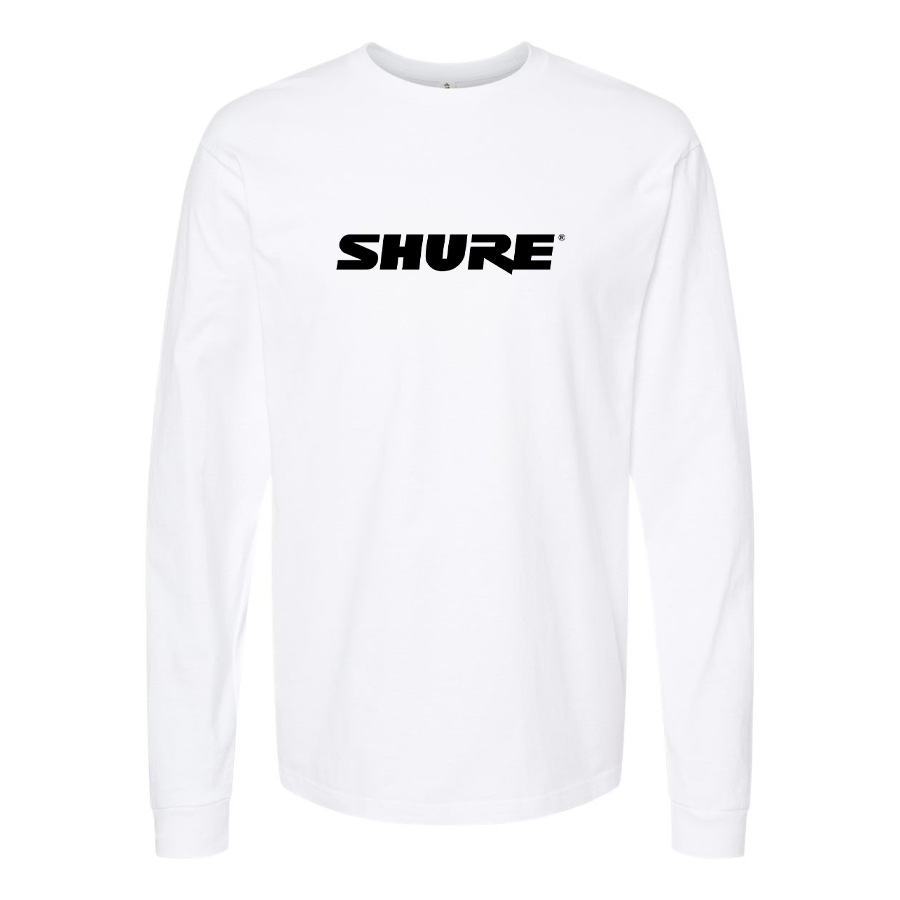 Men's Shure Logo Cotton Long Sleeve T-Shirt