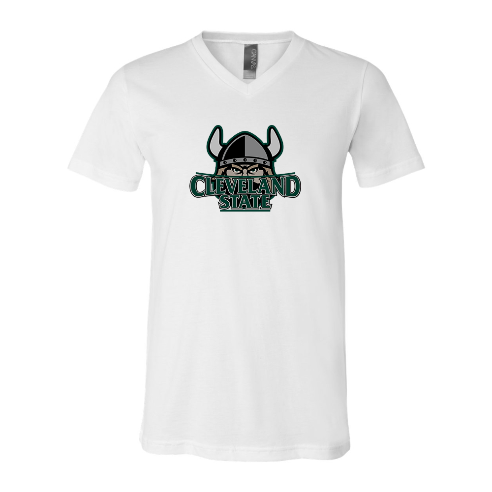 Cleveland State Vikings  BELLA  CANVAS - Jersey V-Neck T-Shirt