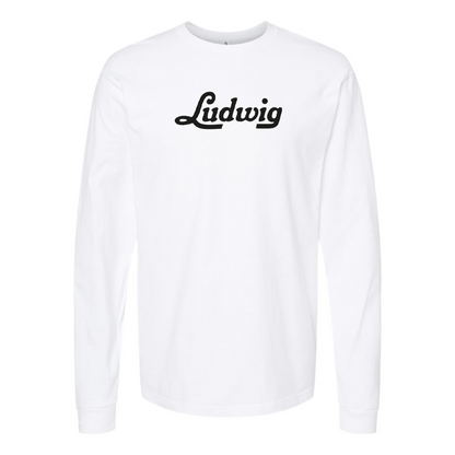 Men's Ludwig  Logo Cotton Long Sleeve T-Shirt