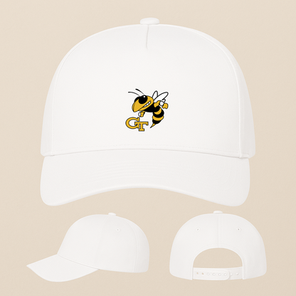 George Georgia Tech Yellow Jackets Logo Five Panel Twill Snapback Cap