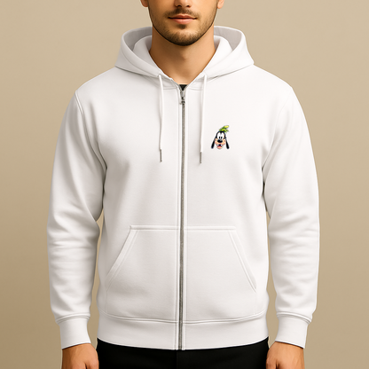 Men's Goofy Disney Smiley Face Zipper Hoodie