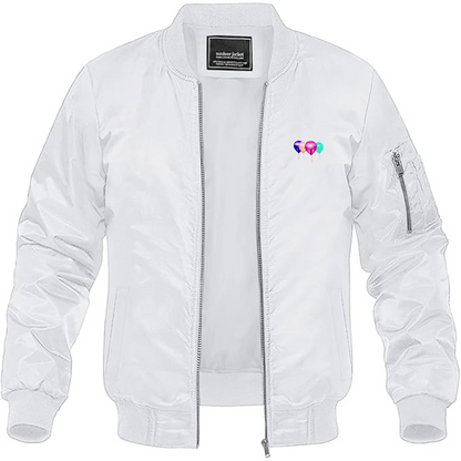Men's Balloon-Emojis Logo Lightweight Bomber Jacket Windbreaker Softshell Varsity Jacket Coat