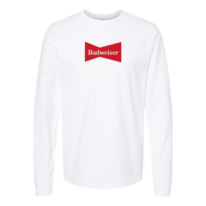 Men's Budweiser Logo Cotton Long Sleeve T-Shirt