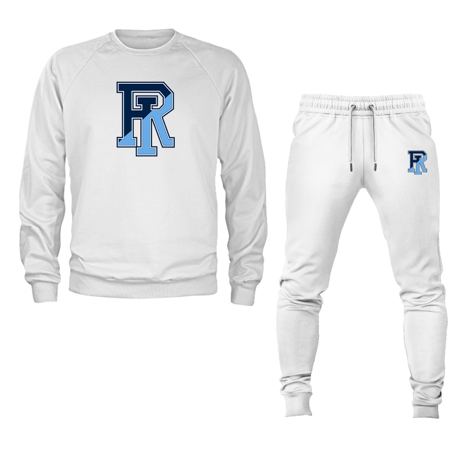 Men's Rhode Island Rams Logo Crewneck Sweatshirt Joggers Suit