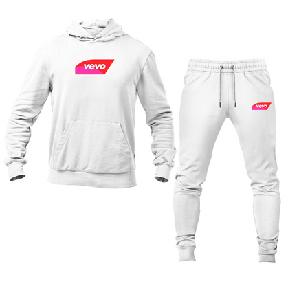 Men's Vevo Thumbnail Banner  Logo Hoodie Joggers Set