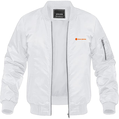 Men's Royal Enfield Logo Lightweight Bomber Jacket Windbreaker Softshell Varsity Jacket Coat