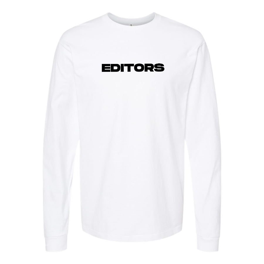 Men's Editors Logo Cotton Long Sleeve T-Shirt