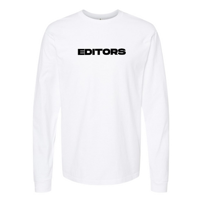 Men's Editors Logo Cotton Long Sleeve T-Shirt