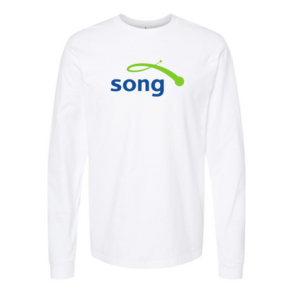 Men's Song Logo Cotton Long Sleeve T-Shirt