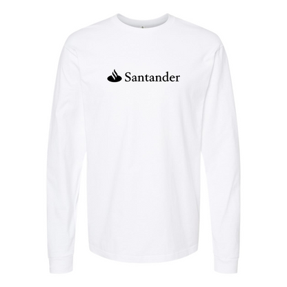 Men's Santander Logo Cotton Long Sleeve T-Shirt