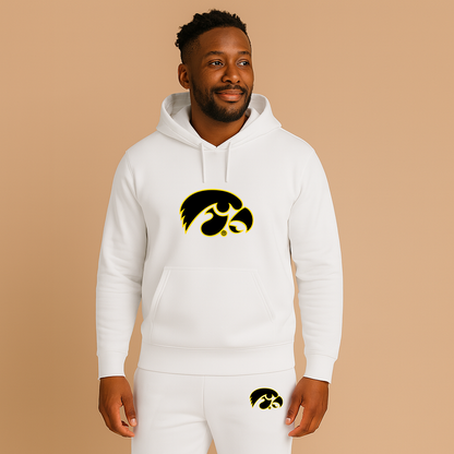 Men's Iowa Hawkeyes Logo Hoodie Joggers Set