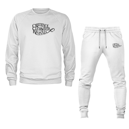 Men's Creedence Clearwater Revival Crewneck Sweatshirt Joggers Suit