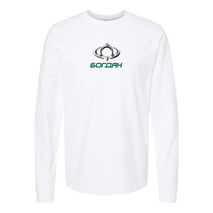 Men's Bogdan Motors Logo Cotton Long Sleeve T-Shirt
