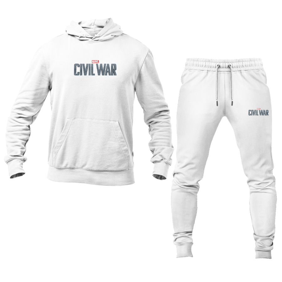 Men's Marvel Civil War  Logo Hoodie Joggers Set