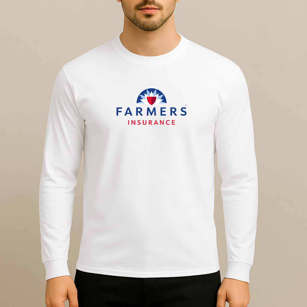 Men's Farmer_s Insurance Logo Long Sleeve T-Shirt