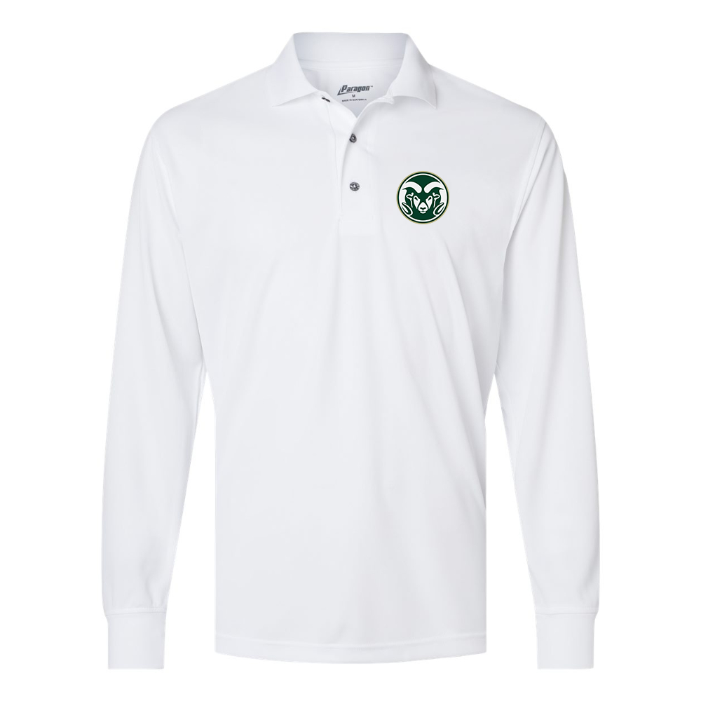 Men's   Colorado State Rams Paragon Prescott Long Sleeve Polo